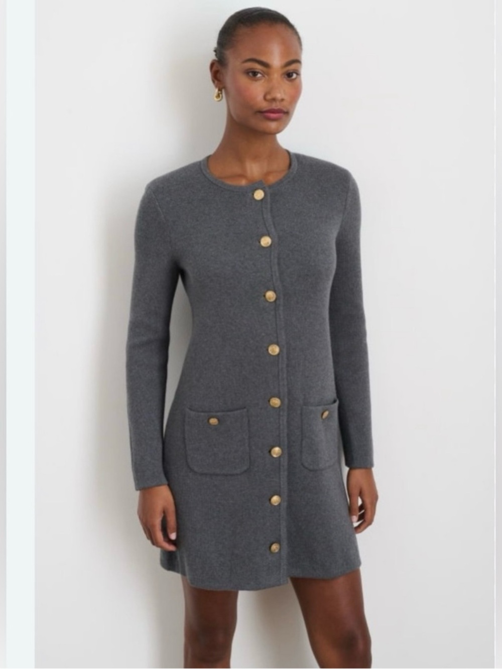 Alex Mill Stella Sweater Dress in Gray Size Small